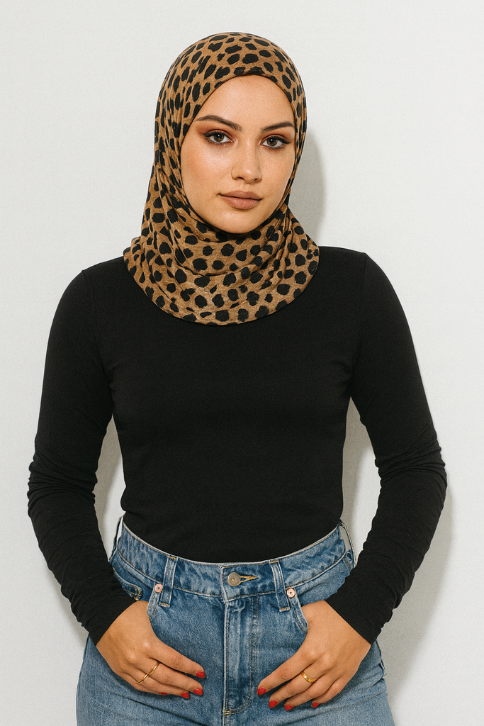Leopard Scarf Hijab Jersey